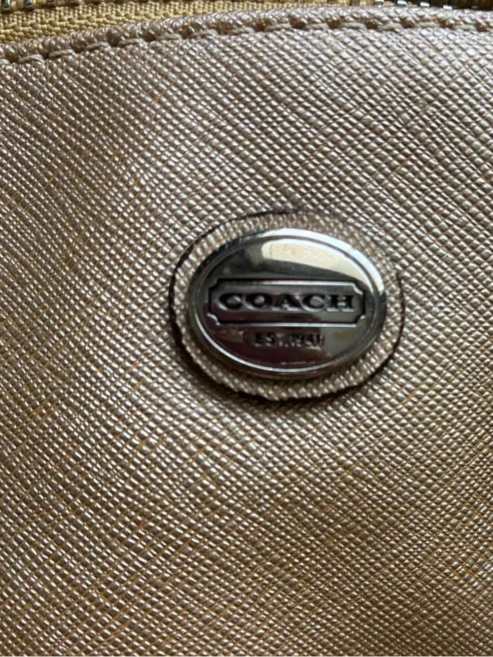 Coach Metallic Gold Dome Satchel